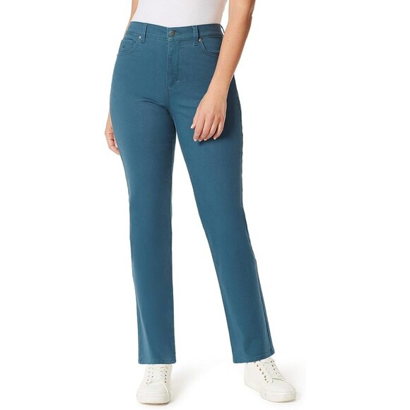 Gloria Vanderbilt Amanda High Rise Tapered Jean Cerulean Tide Sz 14 Classic - Picture 2 of 12